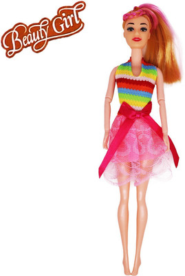 AZEENA Beautiful Doll Toy Set With Movable Joints for Girls | Extra Dress & Accessories(Multicolor)