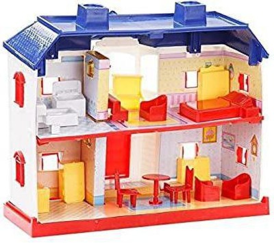 Sakshu Toys My Country Doll House Play Sets Living Room , Bed Room, Bath Room, Dining Room(Multicolor)