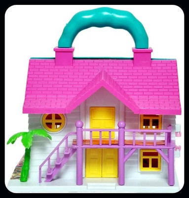 MGT CREATION A-Pink Single Doll house for girls(Multicolor)