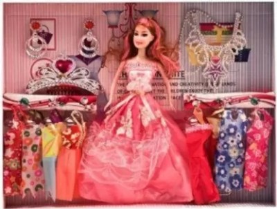 RSA enterprises Elegant Fashion Doll with Beautiful Accessories and Clothes(Multicolor)