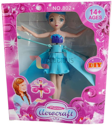 RIGHT SEARCH Magical Flying Fairy Doll, Hand Sensor Control, USB Powered Magic Flying Fairy(Blue)