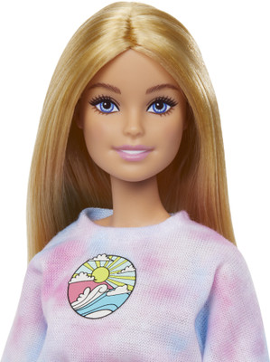 BARBIE Malibu Stylist Doll Playset, Hair & Makeup Theme with Puppy & Styling Cart(Multicolor)