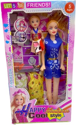Sheetla beautifull doll shine with shoes set and stylish cap And Baby Doll(Multicolor)