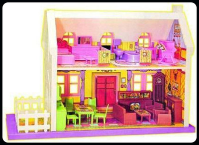 MGT CREATION A-34 Piece Doll House 1Pcs(Multicolor)