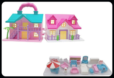 MGT CREATION A-Big Size Funny House Play Set Doll House Toy for Girls Pack of 1(Multicolor)