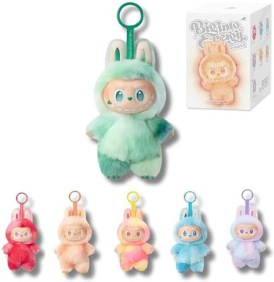 Sotnof Bunny Labubu Doll Keychain Action Figure Surprise Soft Cute Gift Toy Stuffed Toy Key Chain