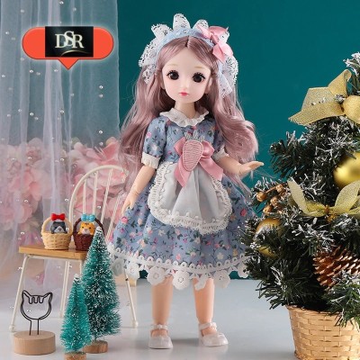 DSR 30Cm 1Ps of Girls Look Durable Fashion Princess Doll Hand & Legs Movable Doll Toy for Kids-(Color:Multicolor - 30Cm)(Green)