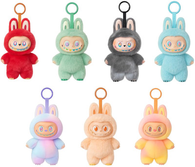 NNPRO Labubu Cute Monster Keychain Soft Plush Toy for Bags & Keys (Random Color 1Pcs) Key Chain