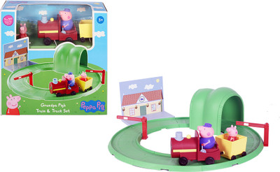 Peppa Pig Grandpa's Train and Track Playset with Sounds, Preschool Toys for Unisex Aged 3+(Multicolor)