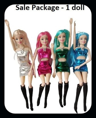 MGT CREATION A-Glitter Dress Doll - 1Pcs GW(Multicolor)