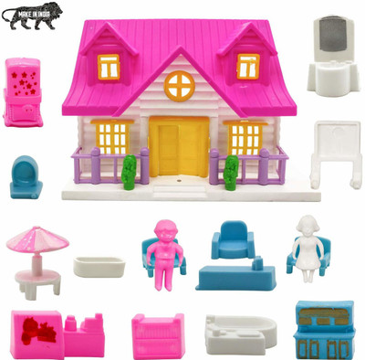 Mahi Zone Dream Funny House Play Set Doll House Set for Boys and Girls_M112(Multicolor)