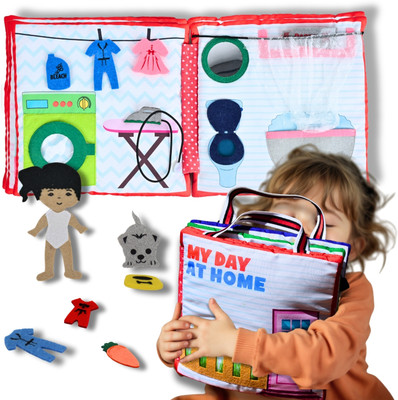 Seraphina Quiet Busy Book My First Doll House Ideal Toy For Girls 40 Engaging Activities(Multicolor)