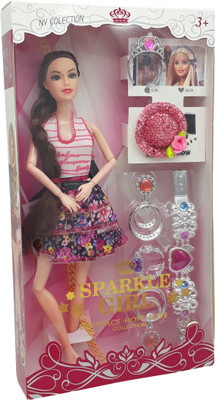 NV COLLECTION New Sparkle Doll With Foldable Hand For Kids(Multicolor)