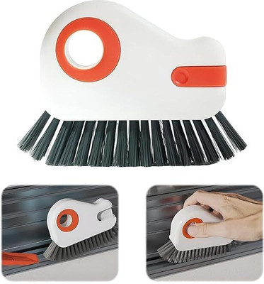 Zapsol 2 in 1 Groove Cleaning Brush Window Track Cleaning Tools Polypropylene Wet and Dry Brush(White)