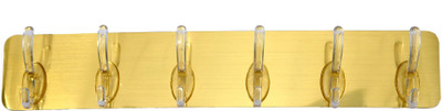 KRAZE Self Adhesive No Drilling Wall Mounted Sticky Hooks with 5 Hooks for Kitchen Hook Rail 6(Pack of 1)