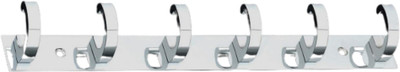 COSWARE C-Point Hanger Stainless Steel 6 Pin Cloth Hanger for Bathroom (Pack of 1) Door Hanger