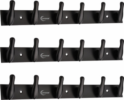 APERSON Black Fish Shape 6-Pin Door/Wall Hanger Pack of 3 Door Hanger