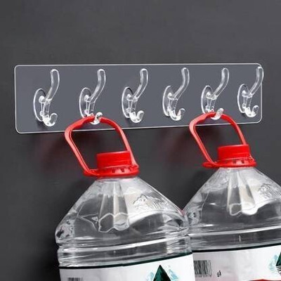 KRAZE Self Adhesive Sticky Wall Hook Five in One Hook Hook Rail 1(Pack of 1)