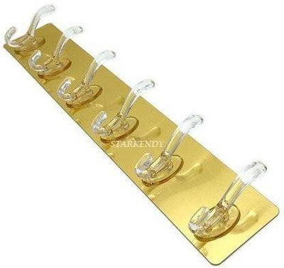 WebDealz PACK OF 2 Self Adhesive No Drills Wall/Rail/Kitchen/Bathroom Strong Towel Hook Rail 6(Pack of 1)