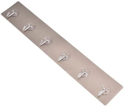 KRAZE PACK OF 2 Self Adhesive No Drills Wall/Rail/Kitchen/Bathroom Strong Towel Hook Rail 6(Pack of 1)