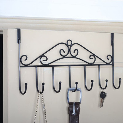 Crafties Art Door Hanger with 7 Hooks Over The Door Hooks Door Hanger