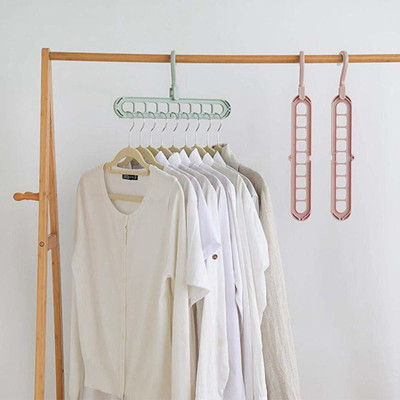 VVG TRADERS Multifunctional Clothes Cascading Hanger 9 Slots Space Saving Organzier1 Accessories Organizer