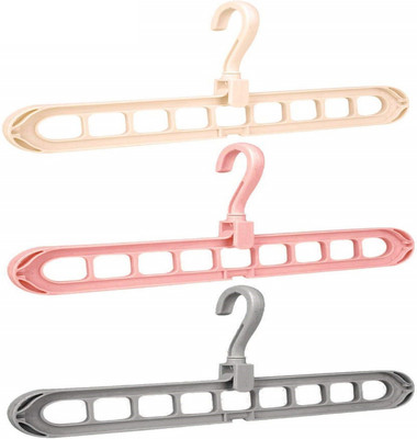 WebDealz Hanger for Clothes, 9-Holes Innovative Design with 360º Rotating Hook x6.41 Swivel Hook 9(Pack of 6)