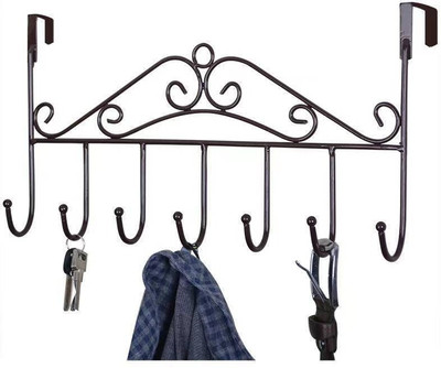 Vastra Over The Door Hangers with 7 Hooks,Metal Hanging Rack Organizer Door Hanger Door Hanger