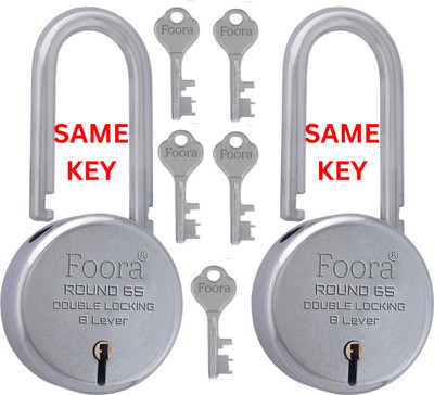Foora Steel Glossy Door levers(Silver)