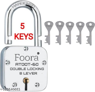 Foora Iron Metallic Door levers(Silver)