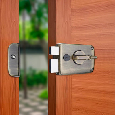 Godrej Zinc Alloy Polished Door levers(Gold)