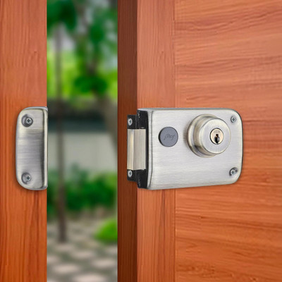 Godrej Locks Brass Glossy Deadbolts(Silver)