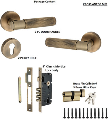 Kunal Gold Brass Matte Handlesets(Multicolor)