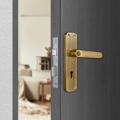 Godrej Locks Steel Polished Handlesets(Gold)