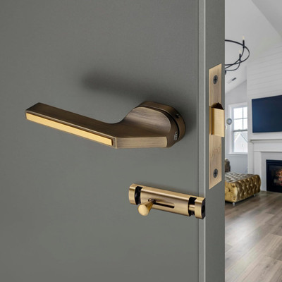 LAPO Zinc Alloy, Brass Matte Handlesets(Brown, Gold)