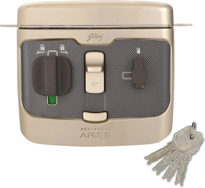 Godrej Locks Brass Matte Deadbolts(Silver)