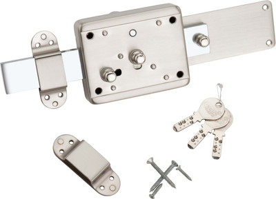 AMIGOS INTERLOCK SS Steel, Iron Glossy, Polished Smart Lock(Steel)