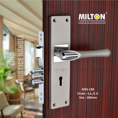 MILTON Zinc Alloy Polished Handlesets(Silver)