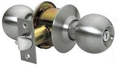 Godrej Locks Stainless Steel Glossy Door knobs(Silver)