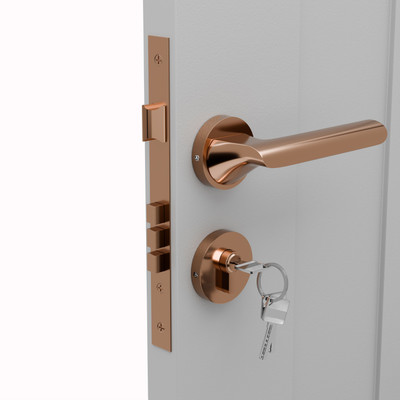 Medellin Brass, Zinc Alloy Matte Door levers(Brown)