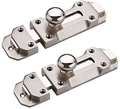 Nishan Zinc Alloy Polished Door levers(Silver)