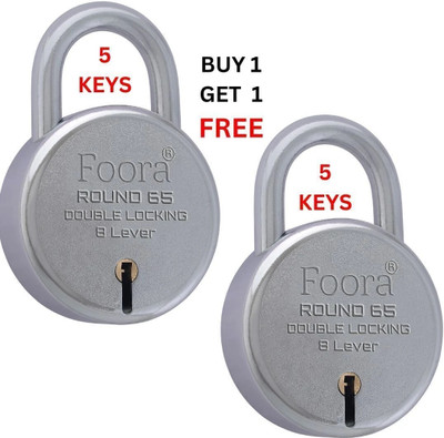 Foora Iron Glossy Door levers(Silver)