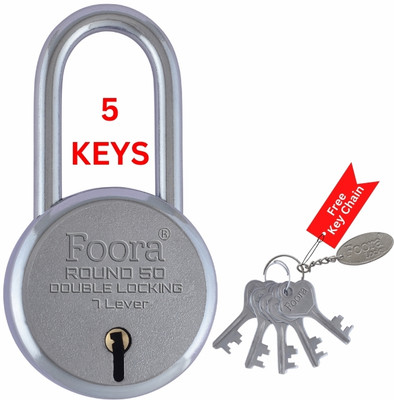Foora Iron Glossy Door levers(Silver)