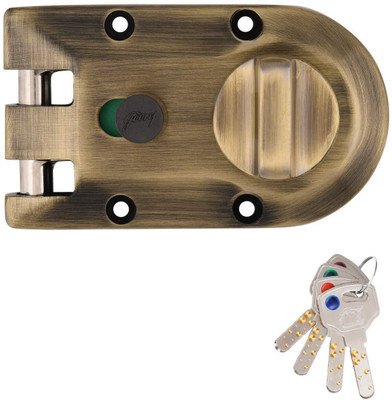 Godrej Zinc Alloy Polished Deadbolts(Gold)