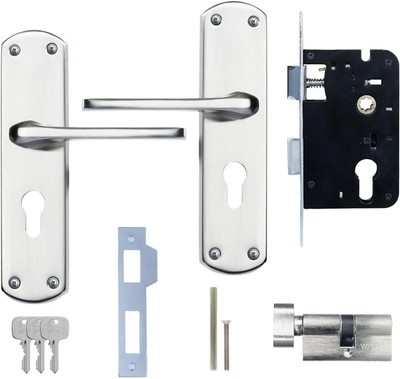 Godrej Locks Stainless Steel Luster Handlesets(Silver)
