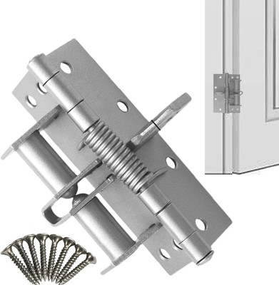 ZOMBIO Self Closing Garage Spring Door Hinge Mute Heavy Duty Folding Shelf Hinges Butterfly Hinge(Silver Pack of 1)