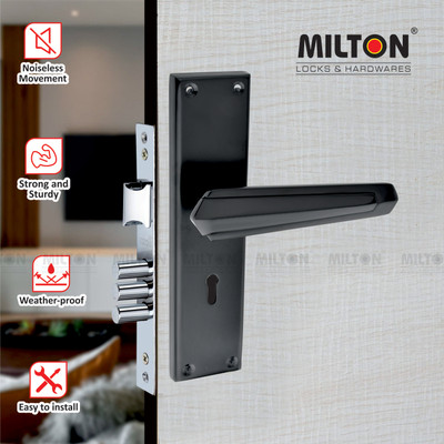 MILTON Zinc Alloy Glossy Handlesets(Black)