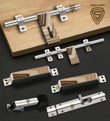 S-Guard Stainless Steel Chrome, Matte Door levers(Silver, Brown, Gold)