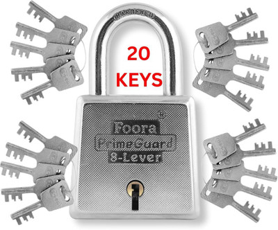 Foora Zinc Alloy Glossy Door levers(Silver)