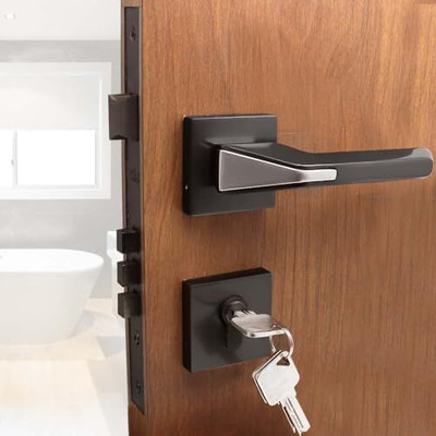 Volo Zinc Alloy Metallic Door levers(Black)